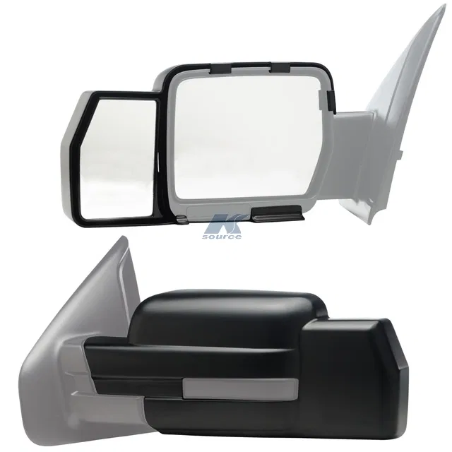 81810 – K-SOURCE Exterior Towing Mirror, Snap On 4-5/8 Inch x 6 Inch Extends 4-5/8 Inch Manual Without Turn Signal Wi...